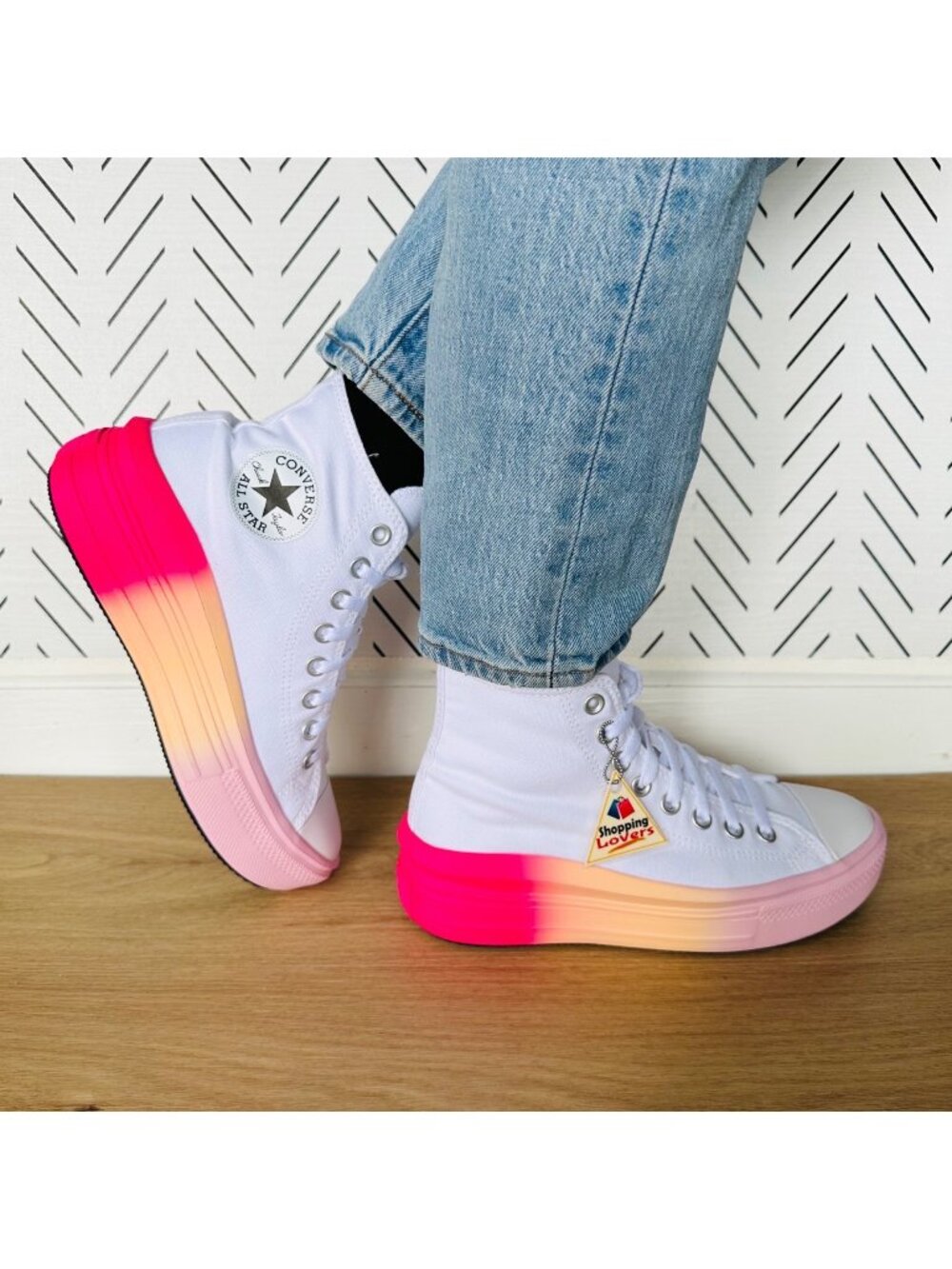 Converse Chuck Taylor Move Platform Ombre Sz 4.5 Big Kids Shoes Sneakers A07372C